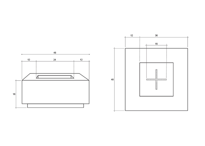 Fire Table Tavola 3 - Free Cover ✓ [Prism Hardscapes] | Outdoor Heat Direct