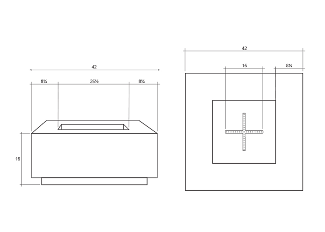 Fire Table Tavola 42 - Free Cover ✓ [Prism Hardscapes] | Outdoor Heat Direct