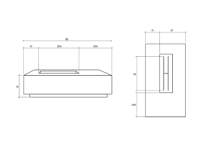 Prism Hardscapes Tavola 5 Fire Table 80