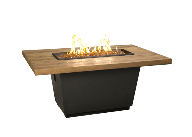 American Fyre Designs Reclaimed Wood Cosmo Rectangle Firetable 