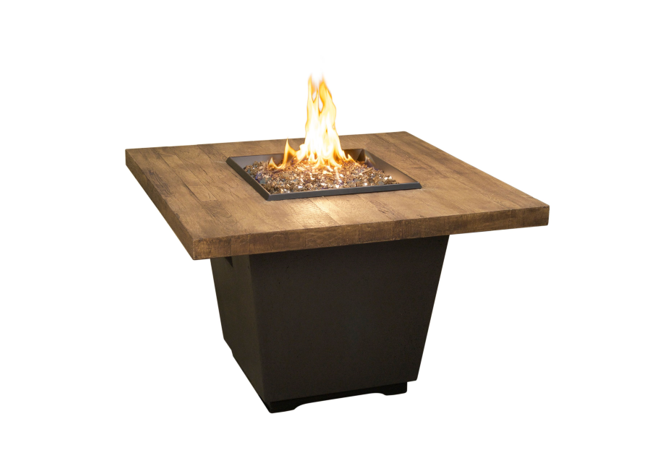 American Fyre Designs Reclaimed Wood Cosmo Square Firetable