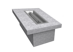 The Outdoor Plus 96" x 36" x 16" Ready-to-Finish Rectangular Gas Fire Table Kit + Free Cover - The Fire Pit Collection
