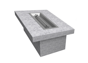 The Outdoor Plus 48" x 30" x 16" Ready-to-Finish Rectangular Gas Fire Table Kit + Free Cover - The Fire Pit Collection