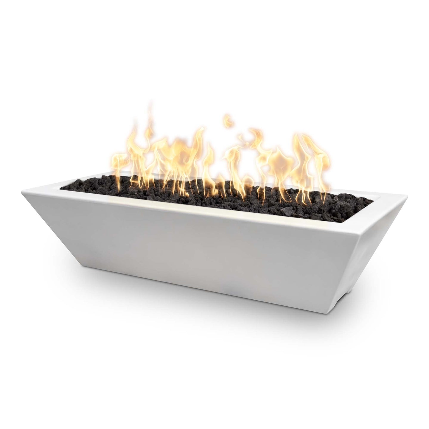 The Outdoor Plus Linear Maya Concrete Fire Bowl + Free Cover