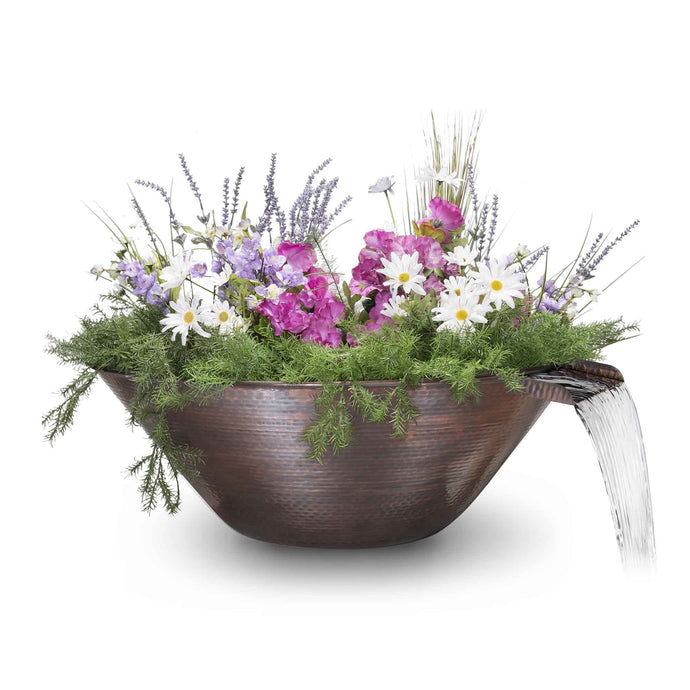 The Outdoor Plus Remi Hammered Copper Planter & Water Bowl