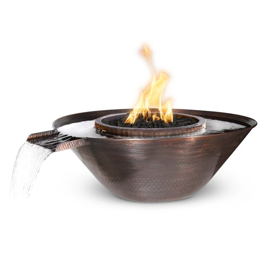 The Outdoor Plus Remi Copper Fire & Water Bowl - Gravity Spill + Free Cover | Outdoor Heat Direct