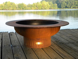 Fire Pit Art Saturn Fire Pit + Free Weather-Proof Fire Pit Cover - The Fire Pit Collection