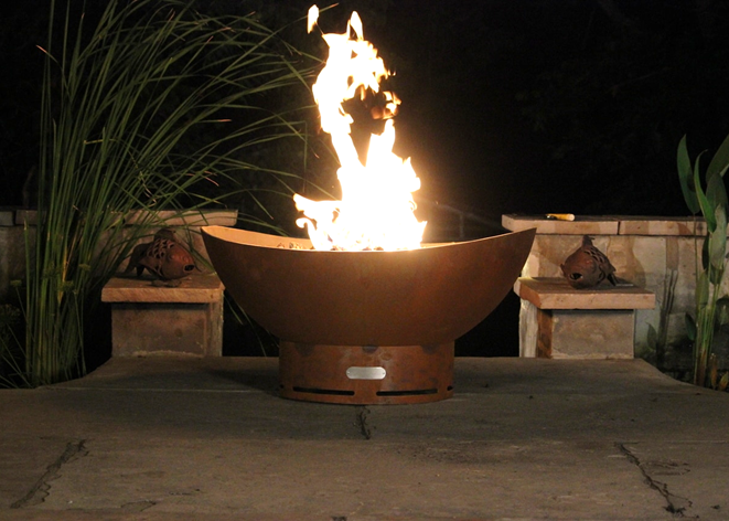 Fire Pit: Scallops -  Free Cover ✓ [Fire Pit Art] | Outdoor Heat Direct