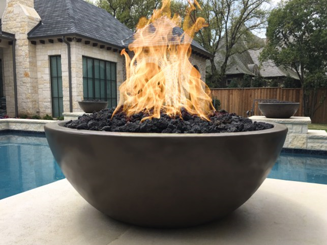 Sedona Concrete Fire Bowl - Free Cover ✓ [The Outdoor Plus] | Outdoor Heat Direct