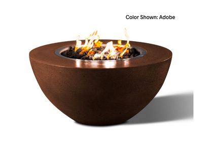 Round Fire Bowl Oasis 34" with Electronic Ignition - Free Cover ✓ [Slick Rock Concrete]