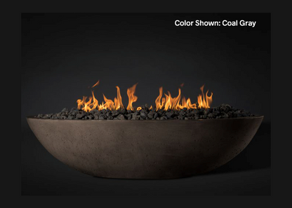 Fire Bowl Oasis: Oval 60" with Electronic Ignition - Free Cover ✓ [Slick Rock Concrete]