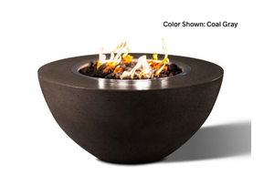 Round Fire Bowl Oasis 34" with Electronic Ignition - Free Cover ✓ [Slick Rock Concrete]