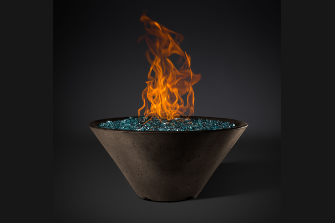 Fire Bowl Ridgeline Conical with Electronic Ignition - Free Cover ✓ [Slick Rock Concrete]