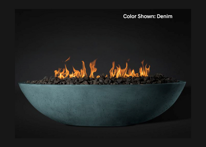 Fire Bowl Oasis: Oval 60" with Match Ignition  - Free Cover ✓ [Slick Rock Concrete]