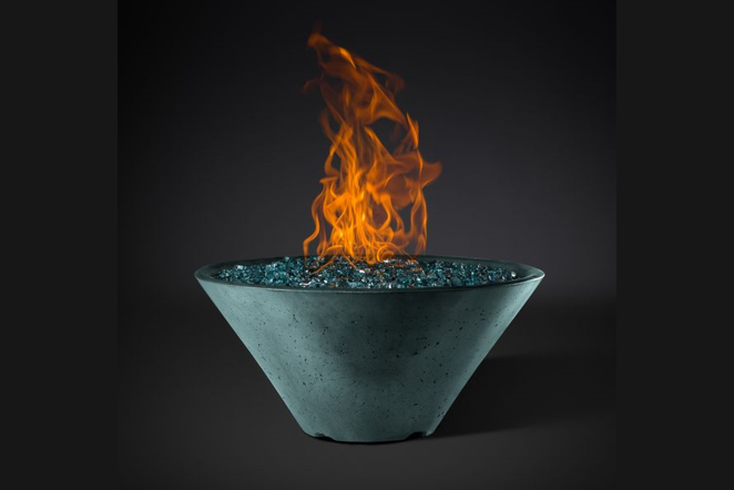 Fire Bowl Ridgeline Conical with Electronic Ignition - Free Cover ✓ [Slick Rock Concrete]