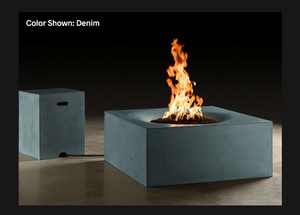 Square Fire Table Horizon 36" with Electronic Ignition - Free Cover ✓ [Slick Rock Concrete]