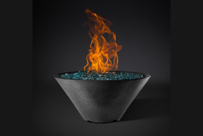 Fire Bowl Ridgeline Conical with Match Ignition - Free Cover ✓ [Slick Rock Concrete]