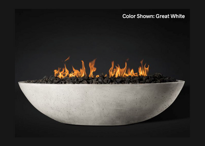 Fire Bowl Oasis: Oval 60" with Electronic Ignition - Free Cover ✓ [Slick Rock Concrete]