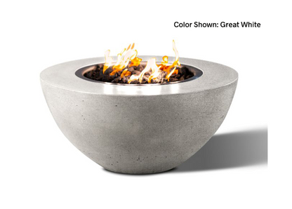 Round Fire Bowl Oasis 34" with Electronic Ignition - Free Cover ✓ [Slick Rock Concrete]