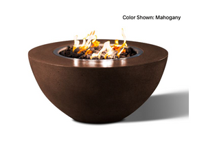 Round Fire Bowl Oasis 34" with Electronic Ignition - Free Cover ✓ [Slick Rock Concrete]