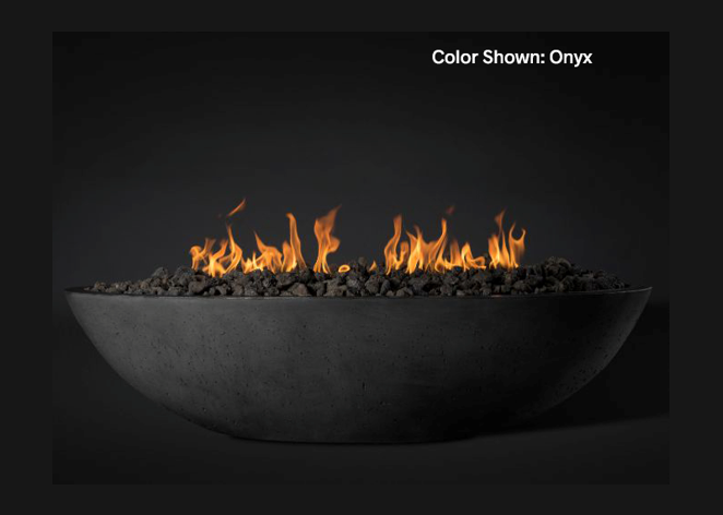 Fire Bowl Oasis: Oval 60" with Electronic Ignition - Free Cover ✓ [Slick Rock Concrete]