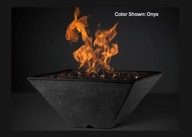 Fire Bowl  Ridgeline: Square with Match Ignition - Free Cover ✓ [Slick Rock Concrete]