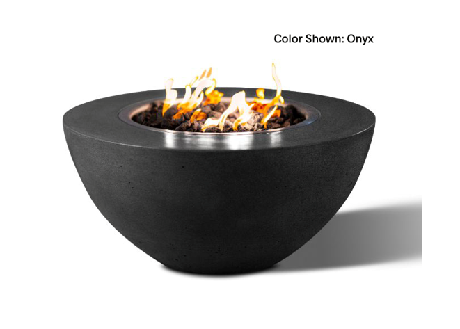 Slick Rock Concrete Oasis 34" Round Fire Bowl with Electronic Ignition