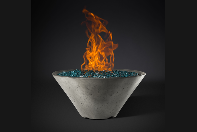 Fire Bowl Ridgeline Conical with Electronic Ignition - Free Cover ✓ [Slick Rock Concrete]