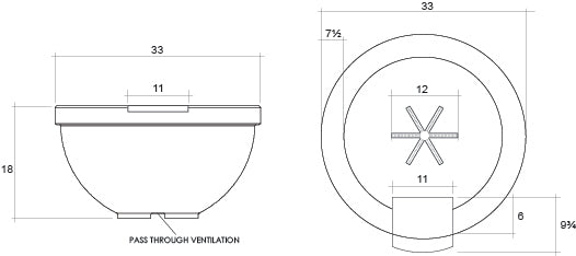 Fire & Water Bowl Sorrento 33" - Free Cover ✓ [Prism Hardscapes]