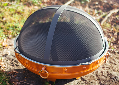 Steel Mesh Spark Guard 34.5"  [Fire Pit Art] | Outdoor Heat Direct