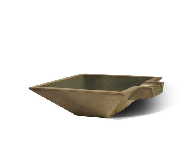 Slick Rock Concrete Spill Square 30" Water Bowl 