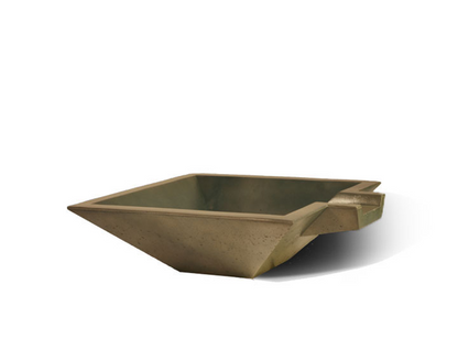 Slick Rock Concrete Spill Square 30" Water Bowl 