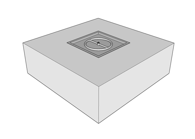 Square Gas Fire Pit Kit - Ready-to-Finish - 36" x 36" x 16" [The Outdoor Plus] | Outdoor Heat Direct