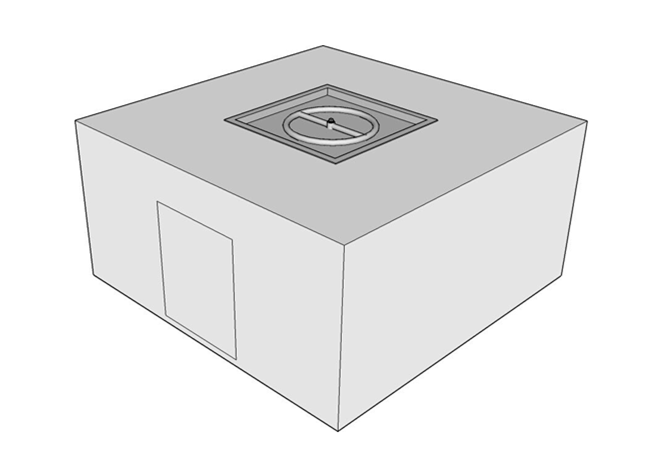 Square Gas Fire Pit Kit - Ready-to-Finish - 36" x 36" x 24" [The Outdoor Plus] | Outdoor Heat Direct