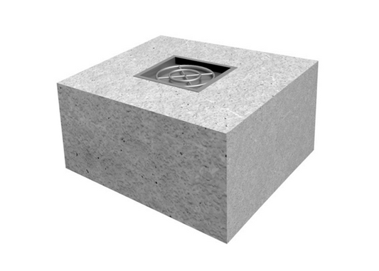 Square Gas Fire Pit Kit - Ready-to-Finish - 60" x 60" x 24" - [The Outdoor Plus] | Outdoor Heat Direct