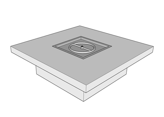 Square Gas Fire Table Kit - Ready-to-Finish - 48" x 48" x 16" - [The Outdoor Plus] | Outdoor Heat Direct