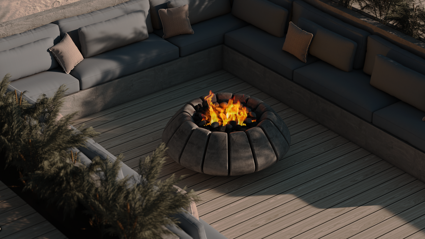 Prism Hardscapes Sunflower Fire Bowl + Free Cover | Outdoor Heat Direct 