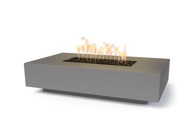 The Outdoor Plus Cabo Linear Concrete Fire Pit + Free Cover  | Outdoor Heat Direct