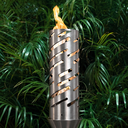 The Outdoor Plus Shooting Star Fire Torch / Stainless Steel + Free Cover  | Outdoor Heat Direct