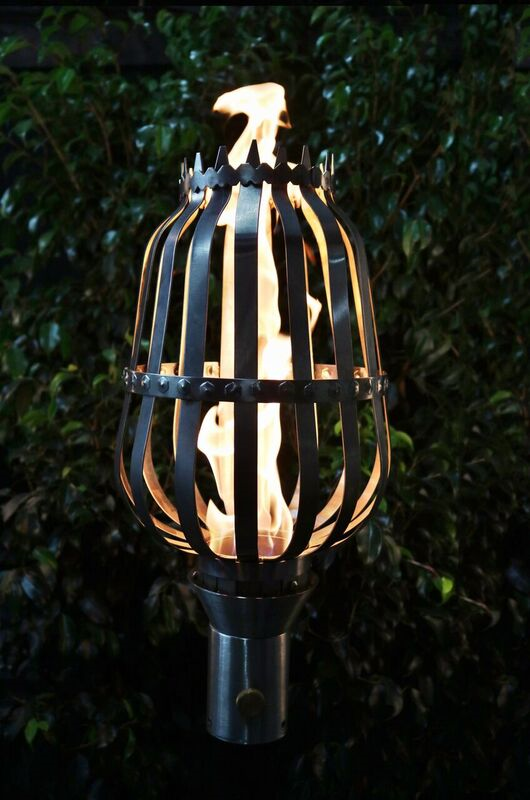 Urn Fire Torch / Stainless Steel - Free Cover ✓ [The Outdoor Plus] | Outdoor Heat Direct