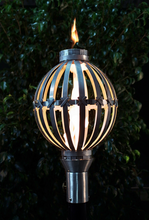 Load image into Gallery viewer, The Outdoor Plus Globe Fire Torch / Stainless Steel + Free Cover - The Fire Pit Collection