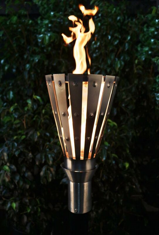 Trojan Fire Torch / Stainless Steel - Free Cover ✓ [The Outdoor Plus] | Outdoor Heat Direct