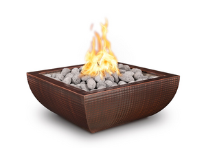 The Outdoor Plus Avalon Hammered Copper Fire Bowl + Free Cover - The Fire Pit Collection