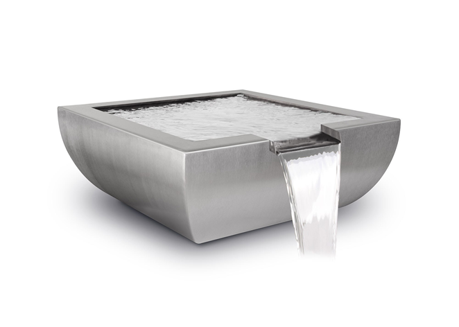 The Outdoor Plus Avalon Stainless Steel Water Bowl + Free Cover  | Outdoor Heat Direct