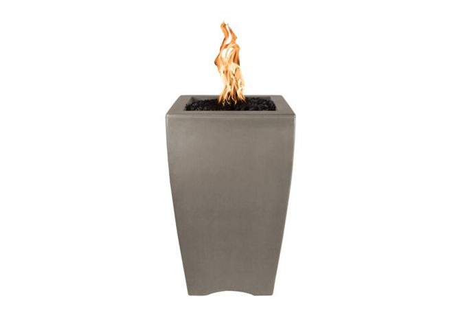 The Outdoor Plus Baston Concrete Fire Pillar + Free Cover - The Fire Pit Collection