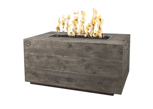 The Outdoor Plus Catalina Wood Grain Fire Pit + Free Cover  | Outdoor Heat Direct
