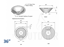 Load image into Gallery viewer, The Outdoor Plus Cazo Concrete Planter Bowl with Water - The Fire Pit Collection