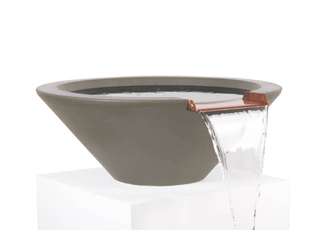 Cazo Concrete Water Bowl - Free Cover ✓ [The Outdoor Plus] | Outdoor Heat Direct