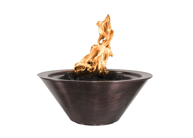 Cazo Hammered Copper Fire Bowl - Free Cover ✓ [The Outdoor Plus] | Outdoor Heat Direct