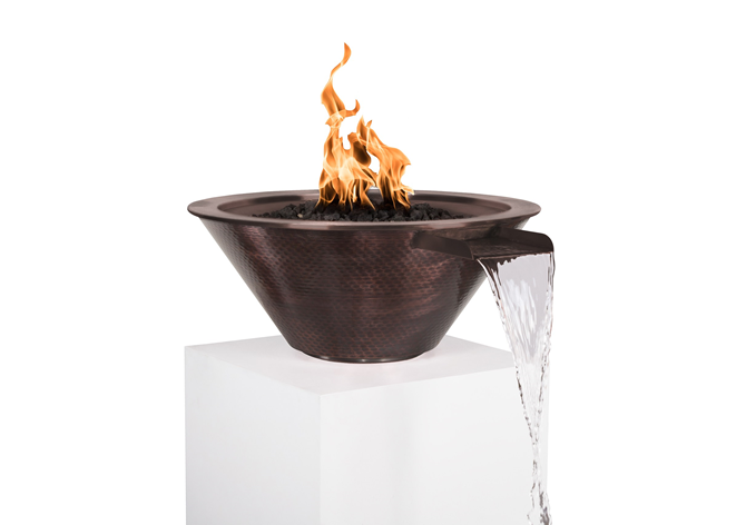 Cazo Copper Fire & Water Bowl - Free Cover ✓ [The Outdoor Plus] | Outdoor Heat Direct